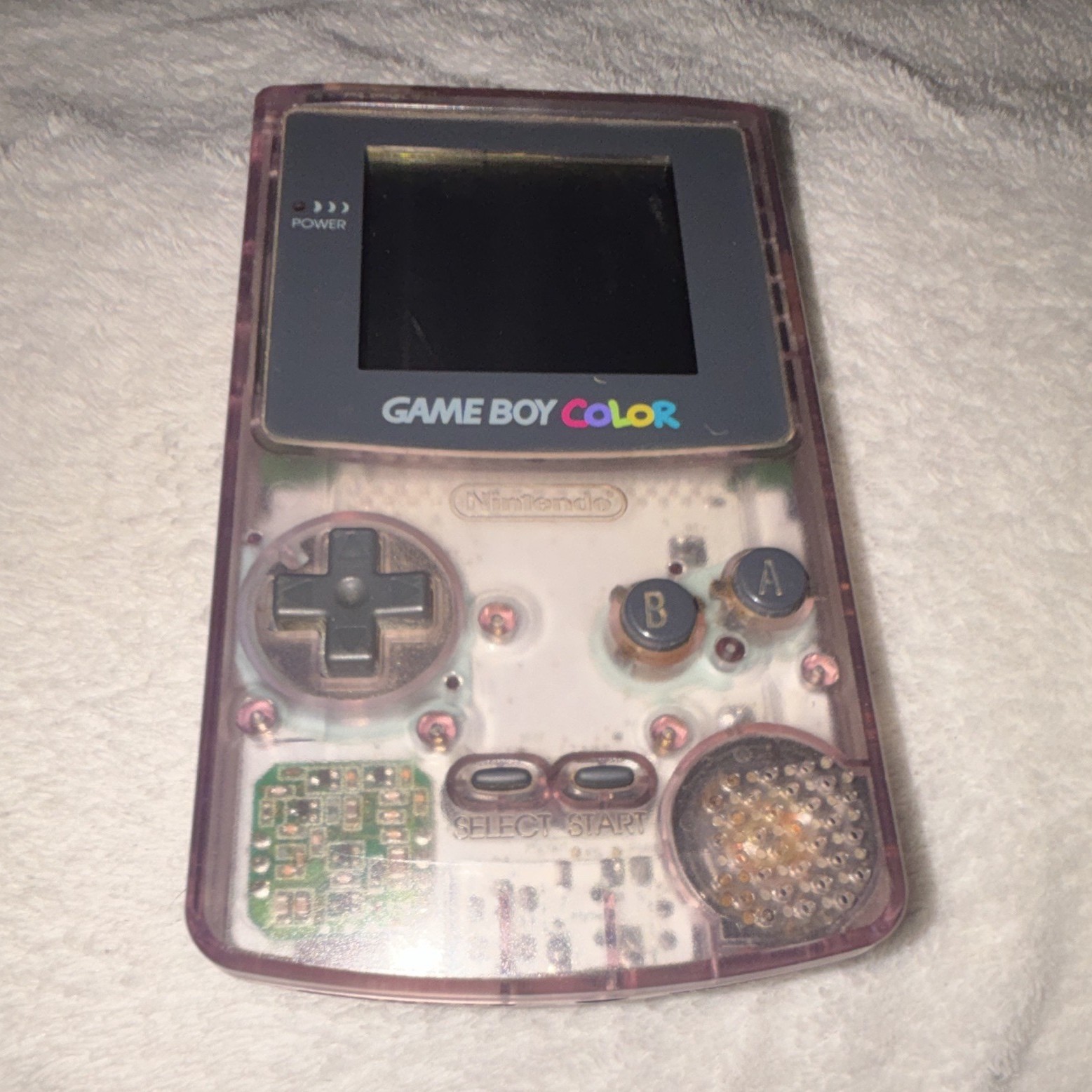 Nintendo Game Boy Color CGB-001 Transparent Purple/Clear Handheld