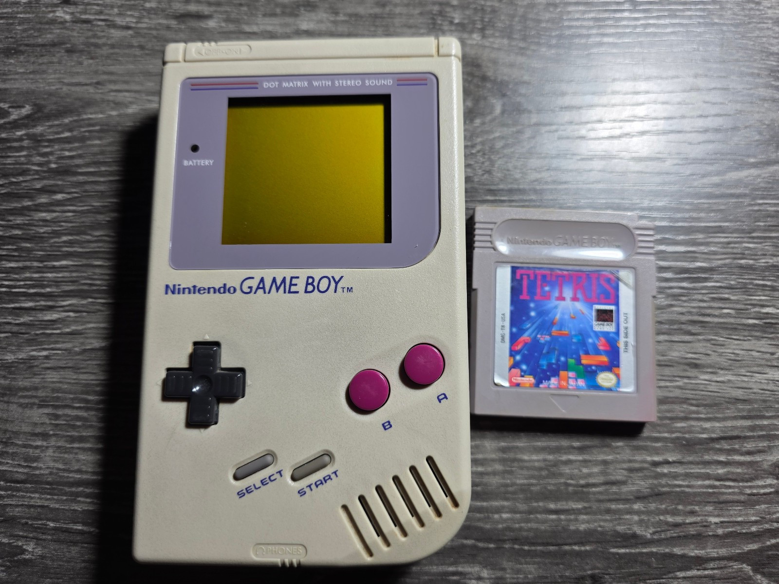 Original Nintendo Game Boy DMG-01 Gray Console System W/ Tetris TESTED (READ)