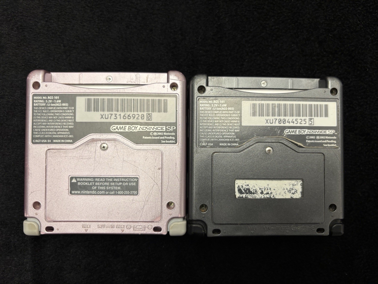Tested Nintendo Game Boy Advance GBA SP 101 Consoles Charger Video Game Lot Read