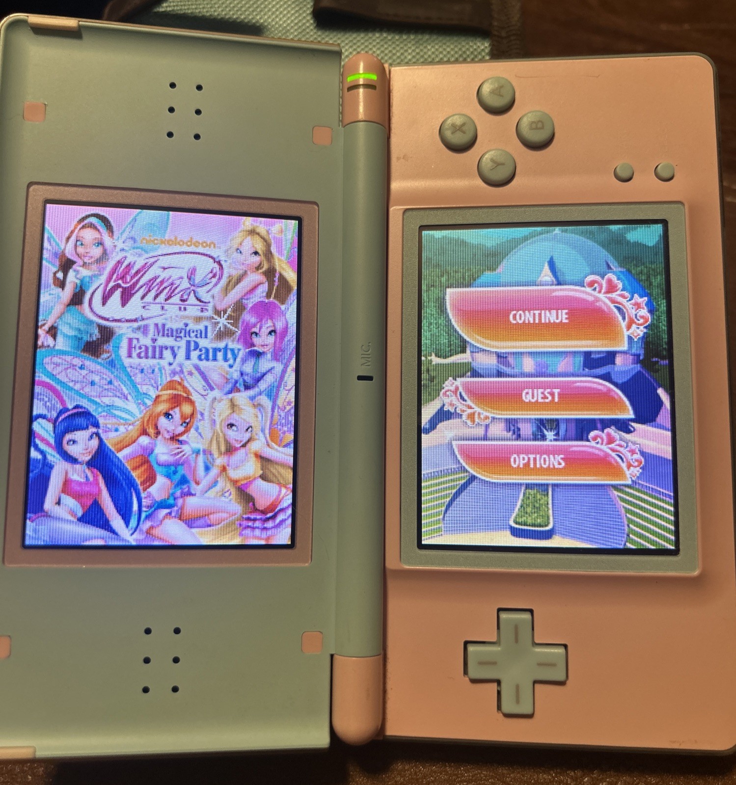 Nintendo DS Lite Pink & Blue – Tested With Games Nintendogs, Little Mermaid