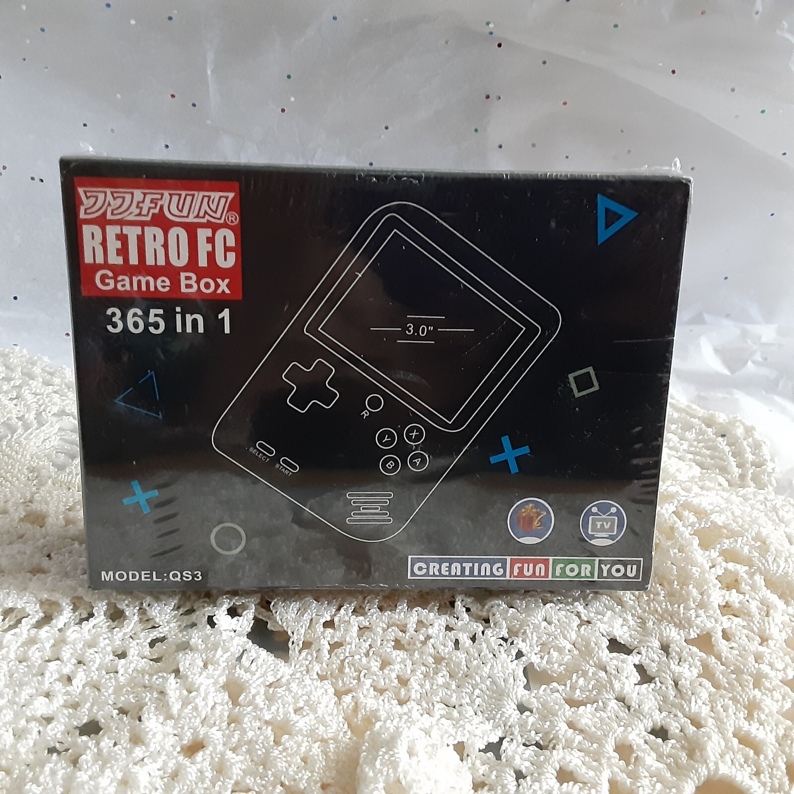 77 Fun Retro FC Game Box Portable Handheld 365 In 1 Game Console 3″ LCD Screen