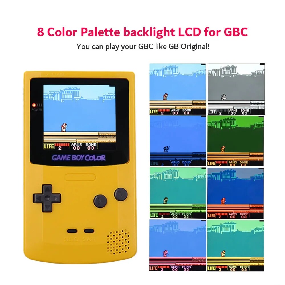 Game Boy Color Q5 IPS Upgrade Kit Laminated with OSD Desaturation Gameboy GBC