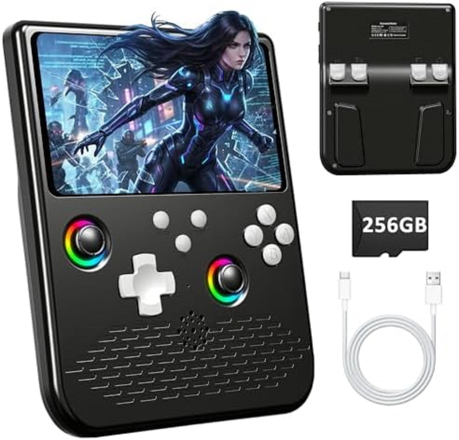 H5 Retro Gaming Console, 5.0 Inch IPS HD Screen Handheld Game Console, 256GB TF