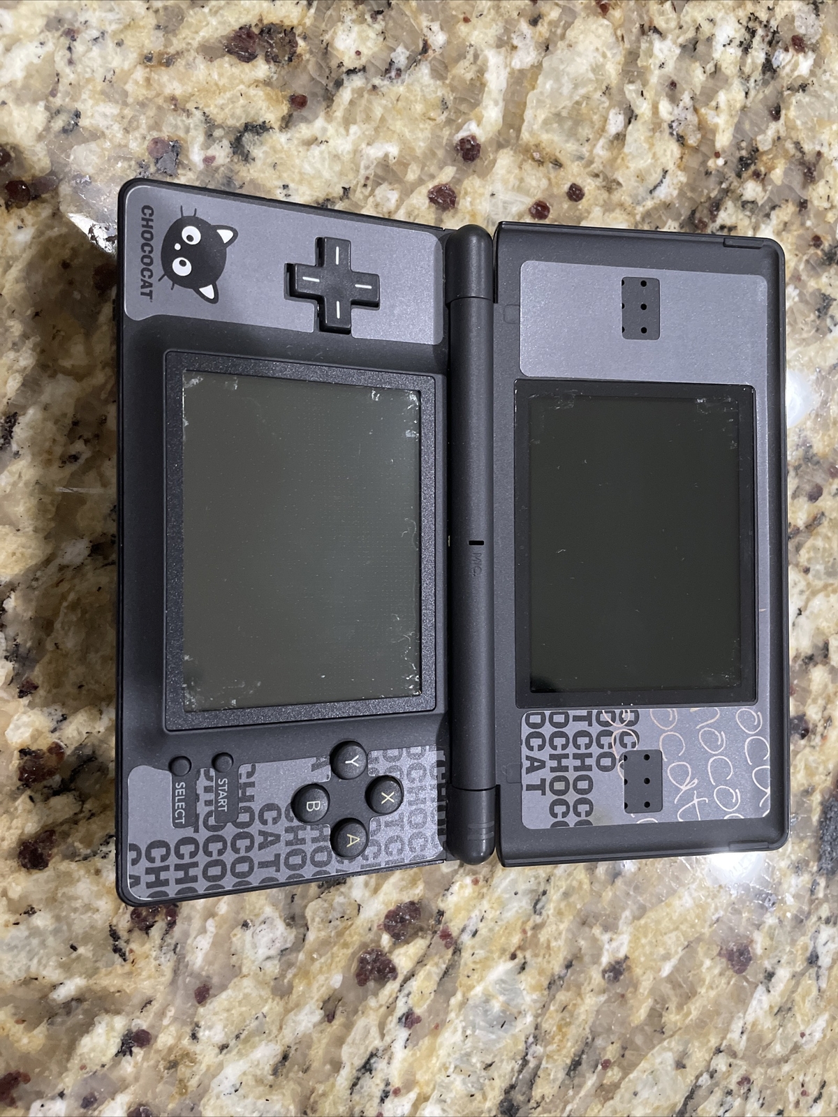 Graphite Black Nintendo DS Handheld System With Chococat Decal