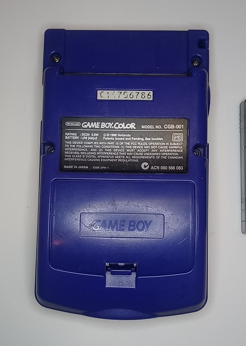 Nintendo GameBoy Color CGB-001 – Purple – White Buttons – Rugrats GBC Game