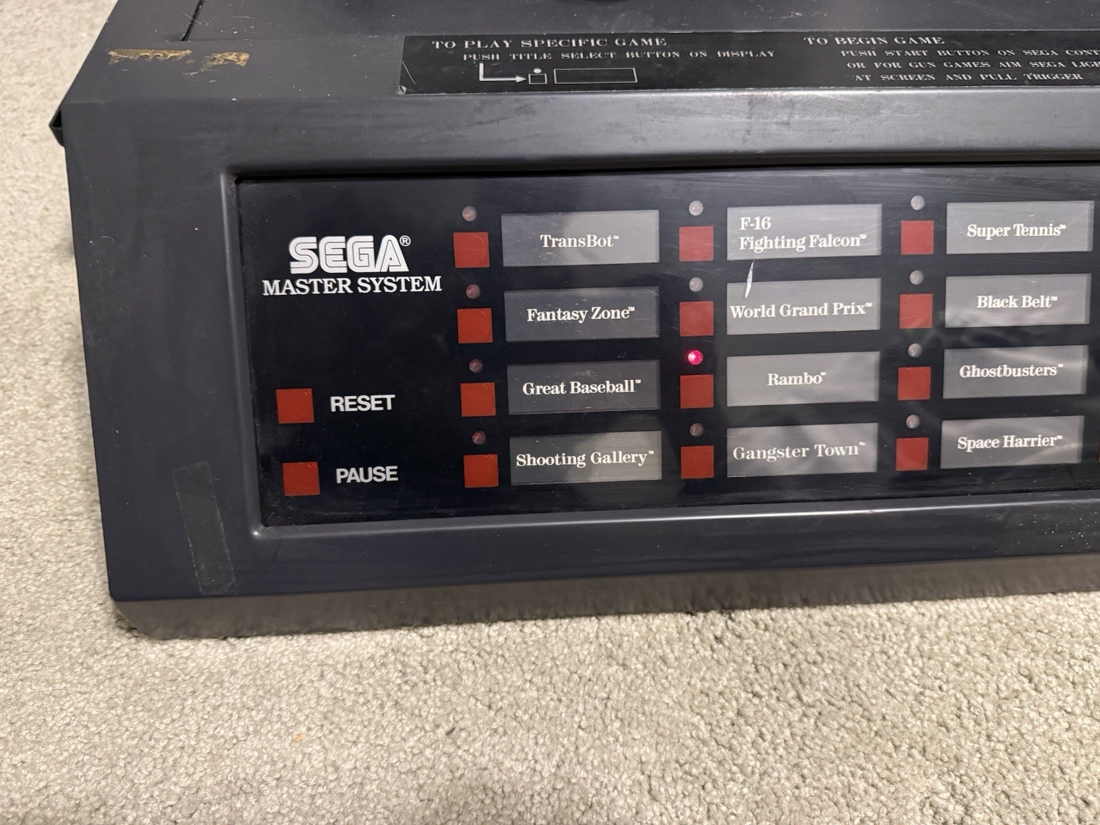 Sega Master System Store Demo Kiosk Model # 3011 (15 Games) Tested Console