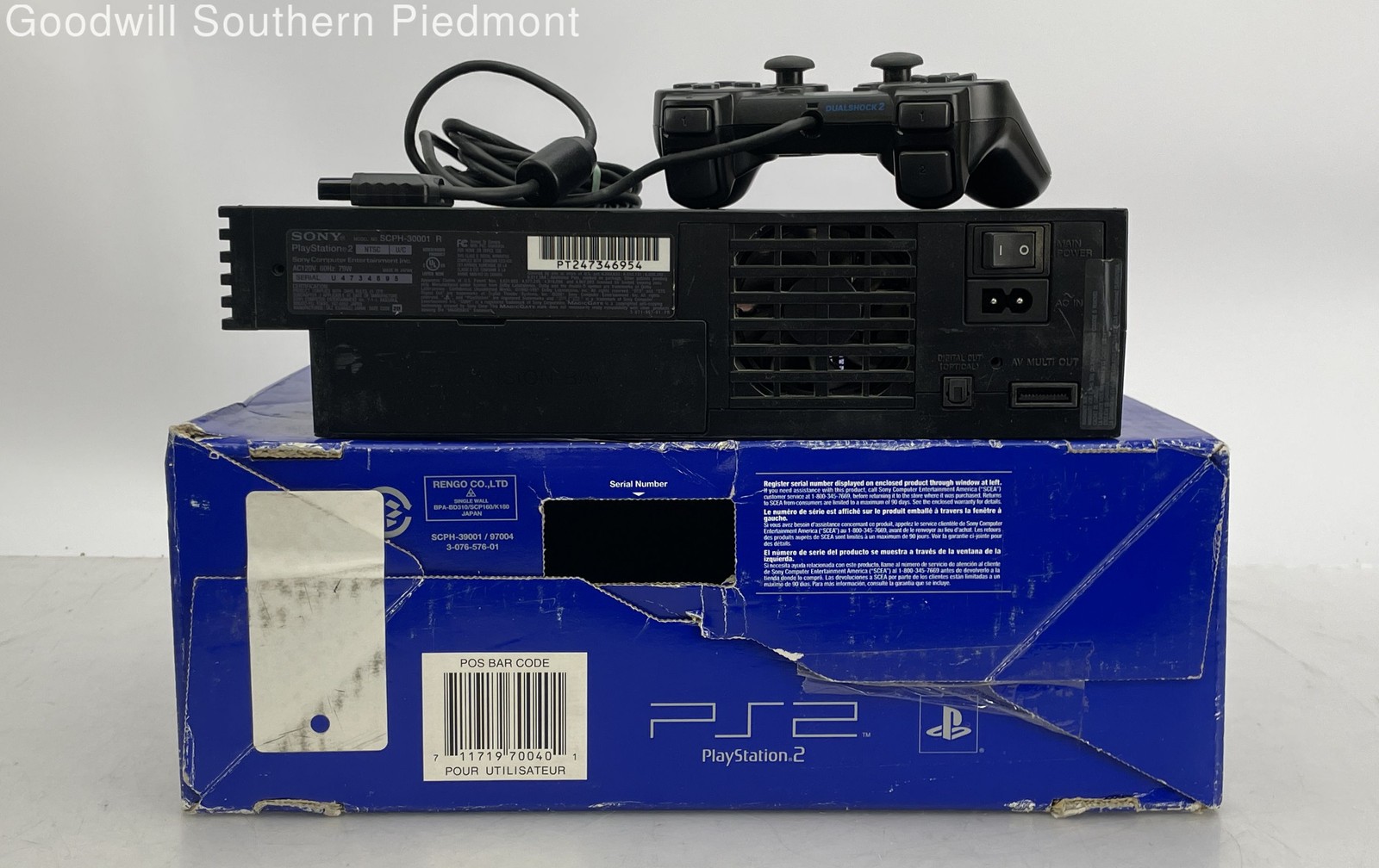 Sony PlayStation 2 PS2 SCPH-30001 R Game Console with Box Bundle – Tested