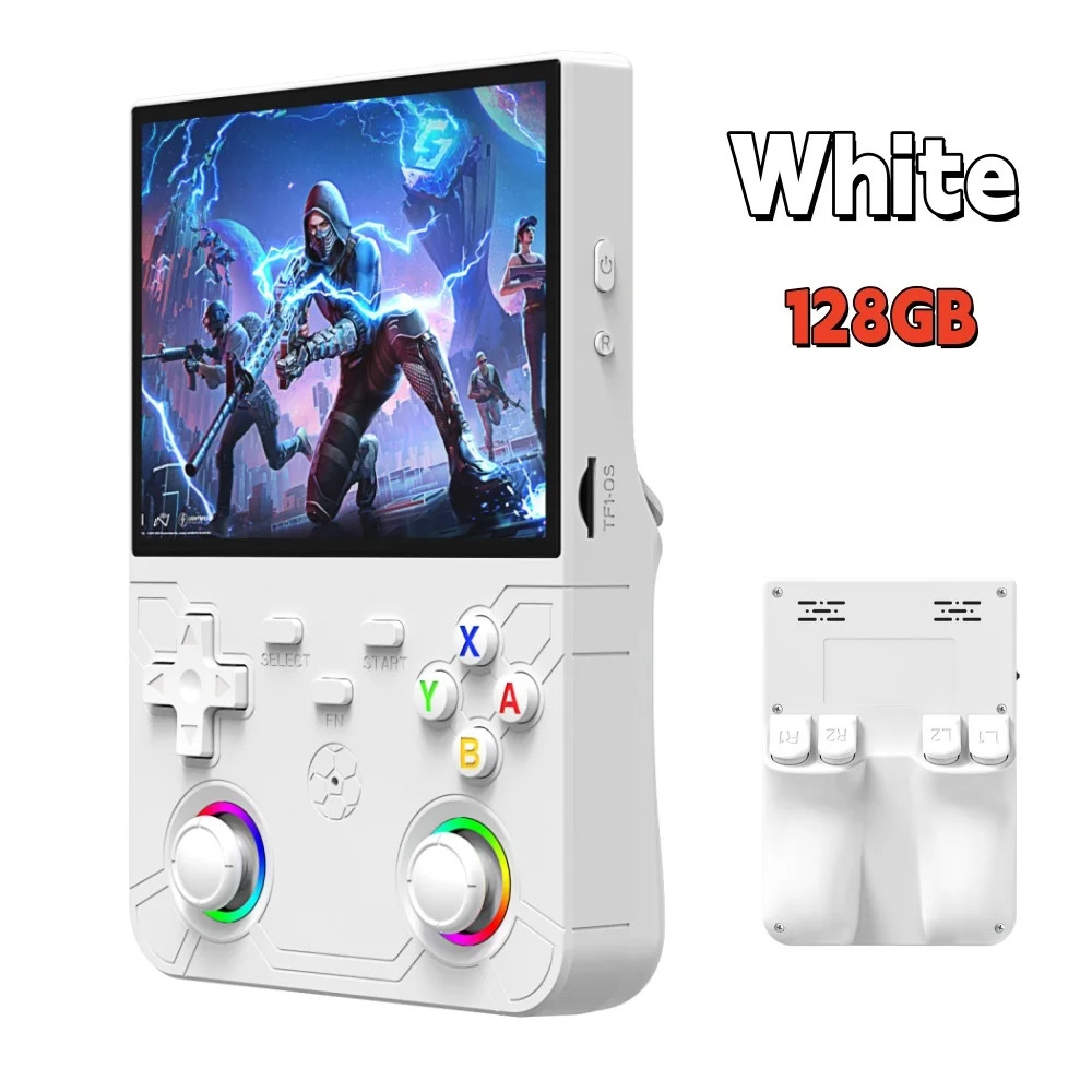 New R36 Ultra X Handheld Retro Video Game Console IPS Screen 128GB Preloaded Gam