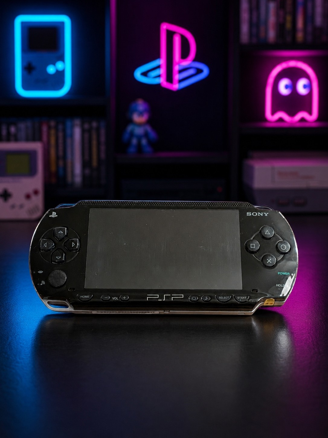 Sony PSP-1000 Black Handheld Console Tested w/ Charger Battery 64GB Memory Card