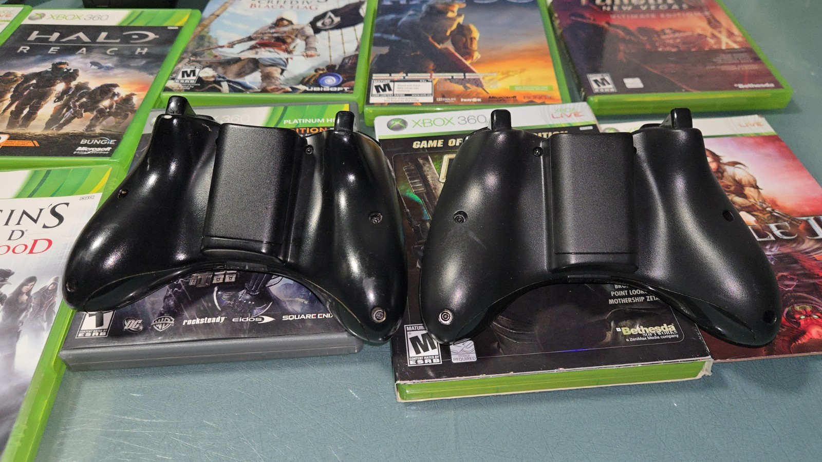 Microsoft Xbox 360 S 250GB Black Console Model 1439 + 9 Games READ