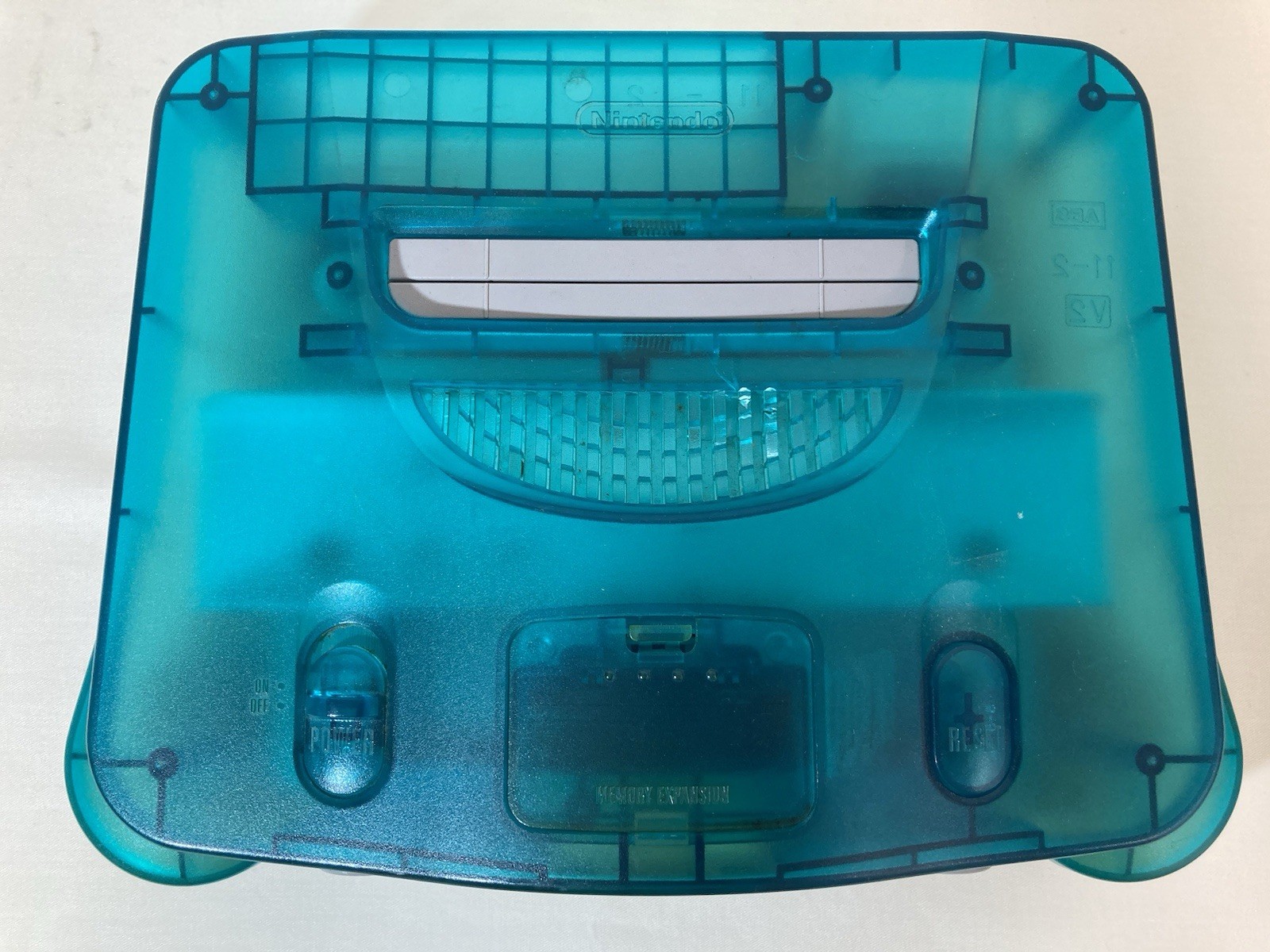 [g1470]Nintendo 64 Ice Clear Blue Console Controller Used Japan Seller N64