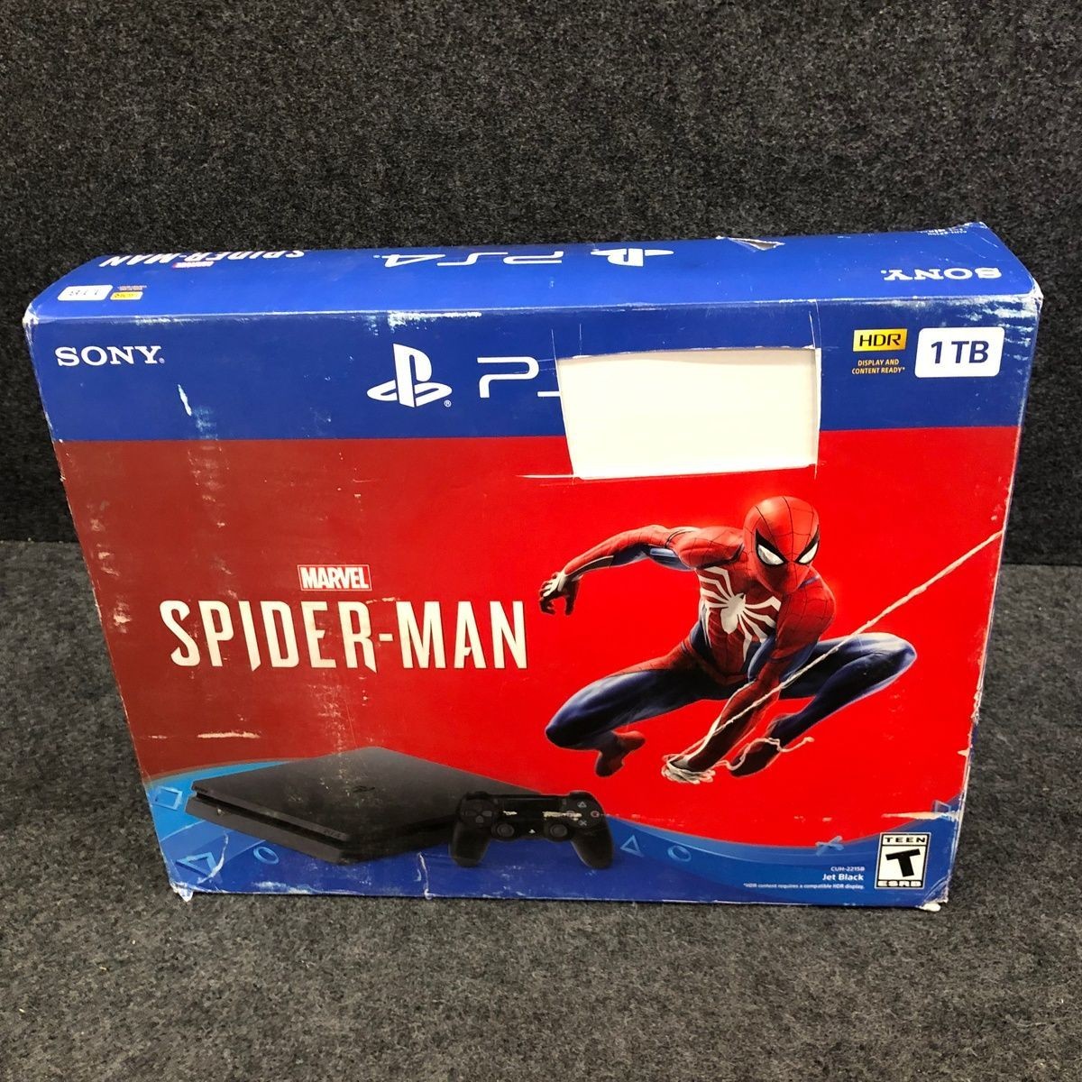 SONY PlayStation 4 Slim 1TB Game Console Spider-Man Bundle PS4, Jet Black