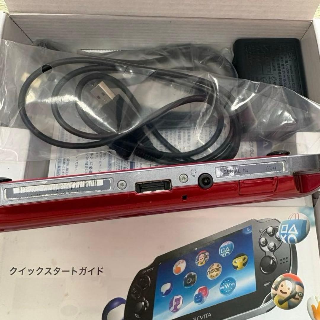 SONY PS Vita Console PCH-1000 WiFi Model Cosmic Red with Box Tested