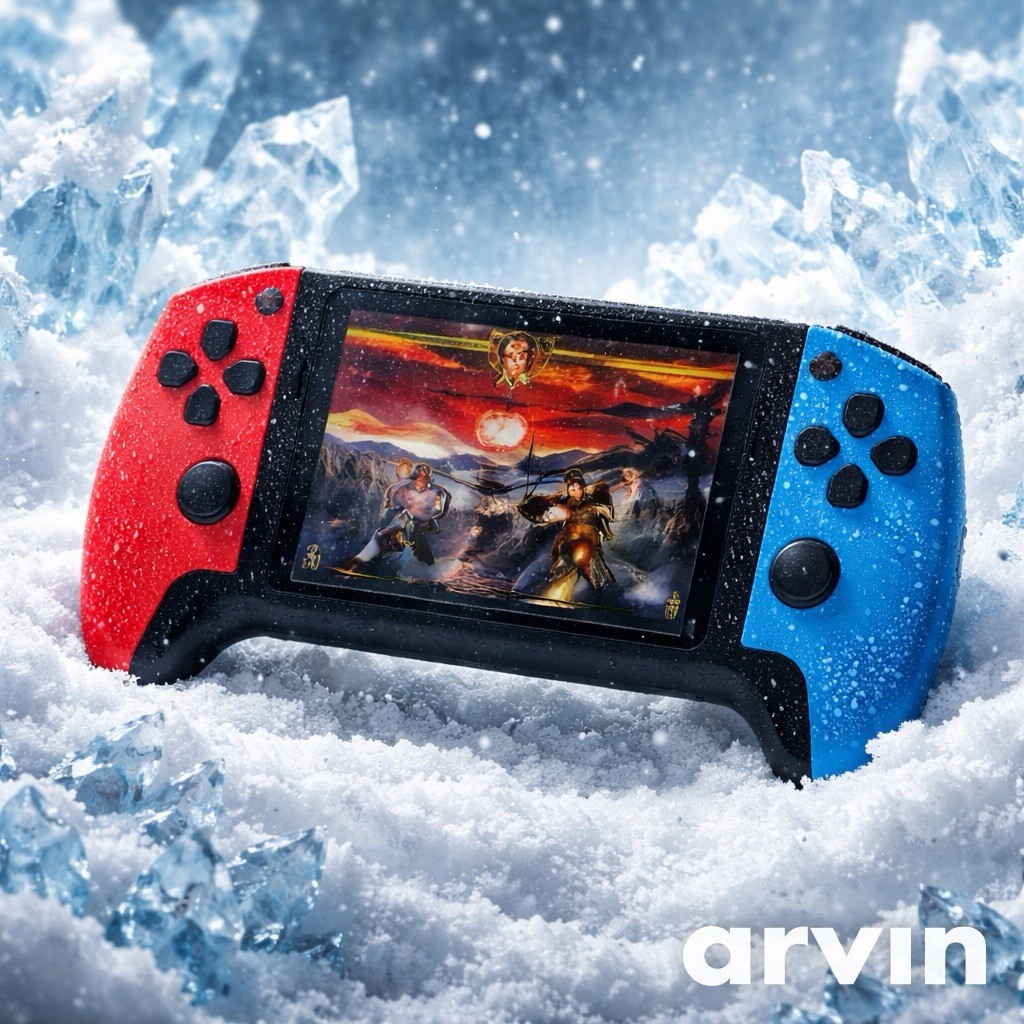 Game Joystick Handheld System Remote Sensing Game Console Red Blue Black