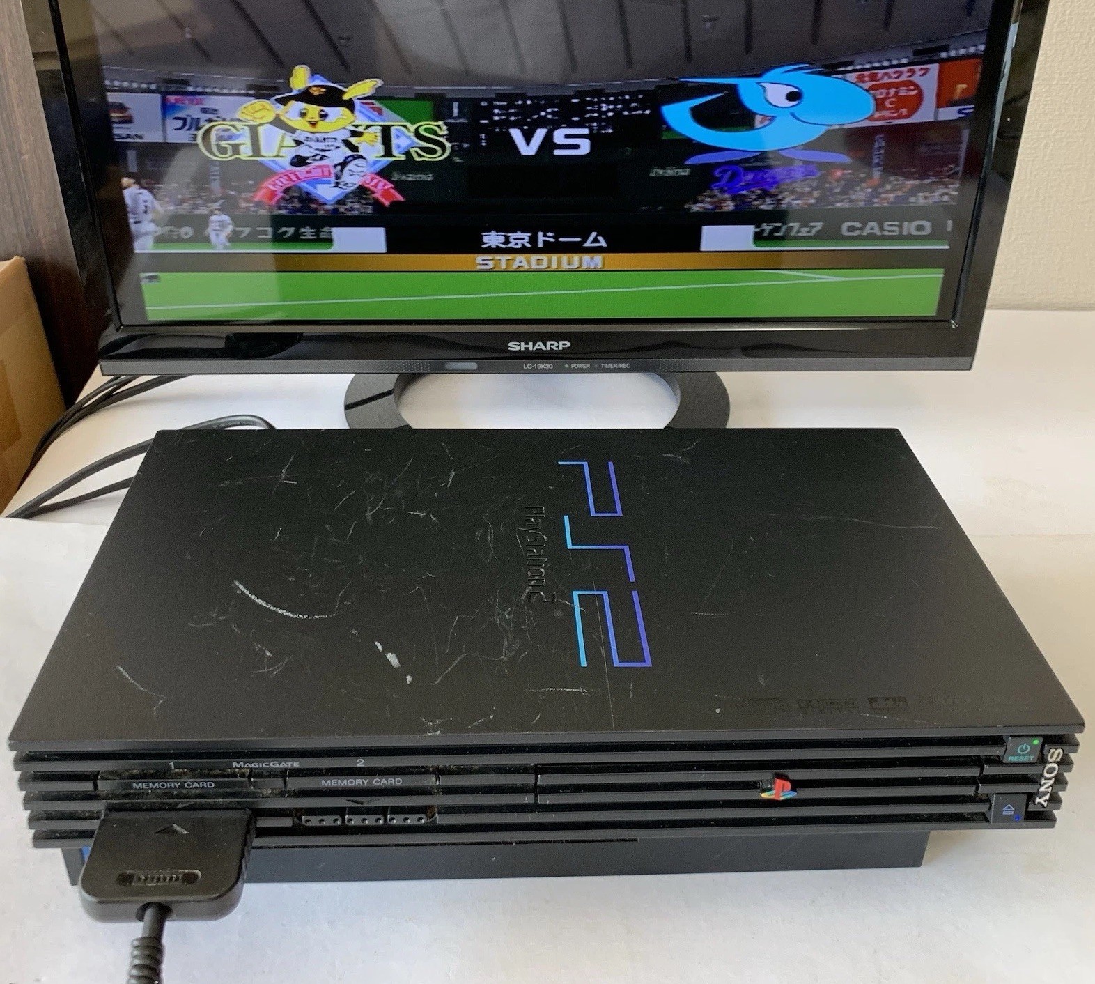 Sony Playstation PS2 Black SCPH-15000 Made in Japan 2 Games ~ Slight Repair READ