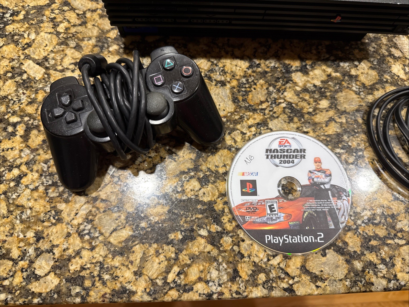 Sony PlayStation 2 Black Fat Console SCPH-39001 Bundle Controller Game Lot Works