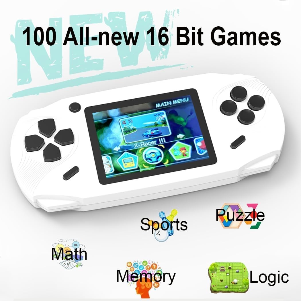 6 Bit Handheld Games for Kids Adults 3.0” Large Screen Preloaded 00 HD Class…