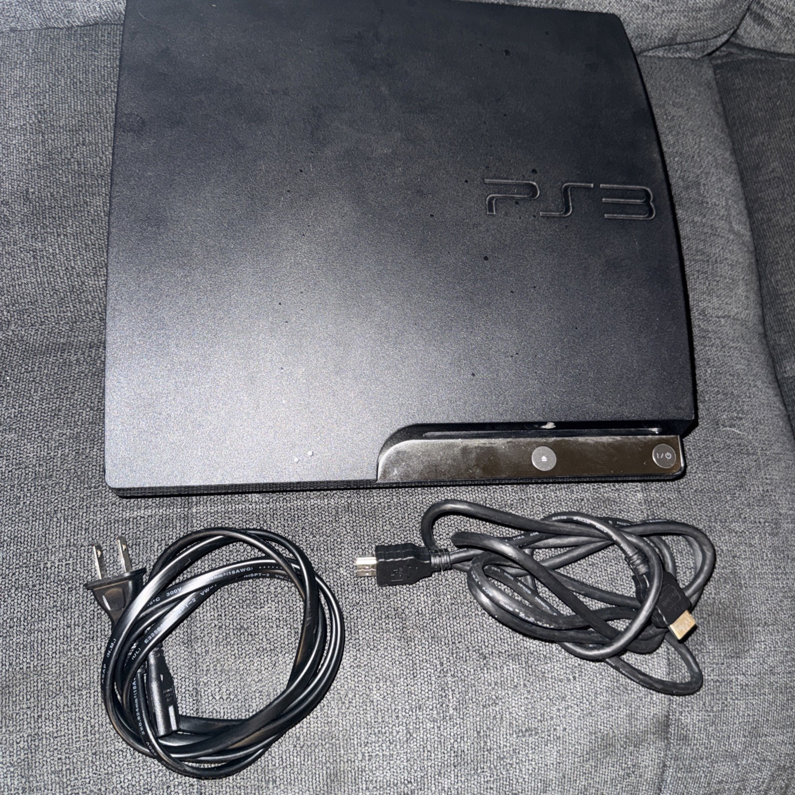 Sony PlayStation 3 Slim 160GB Black Console Tested/Working ( No Controllers )