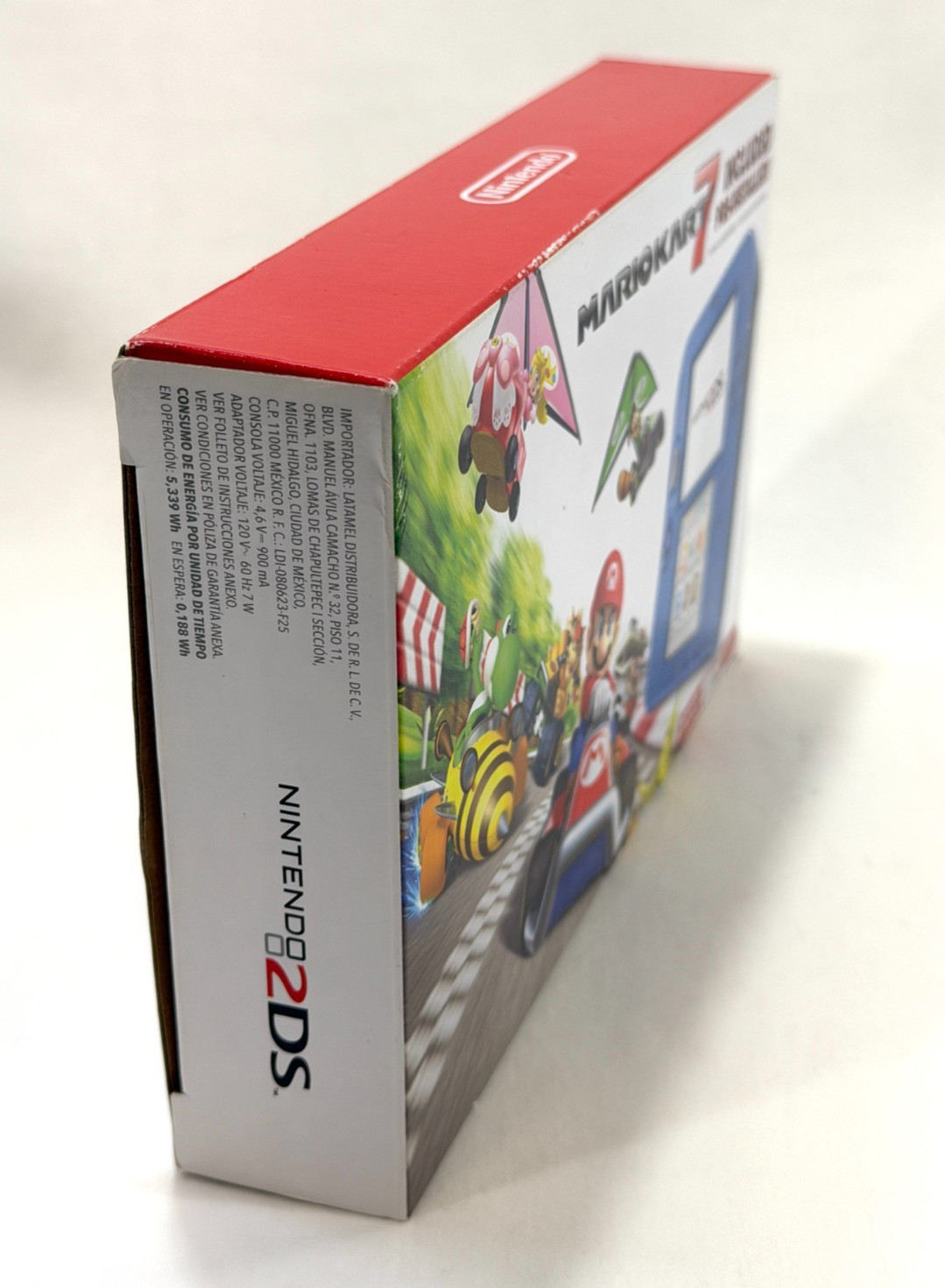 Nintendo 2DS Mario Kart 7 Pre-Installed Electric Blue 2 in Box w/Charger & Cards