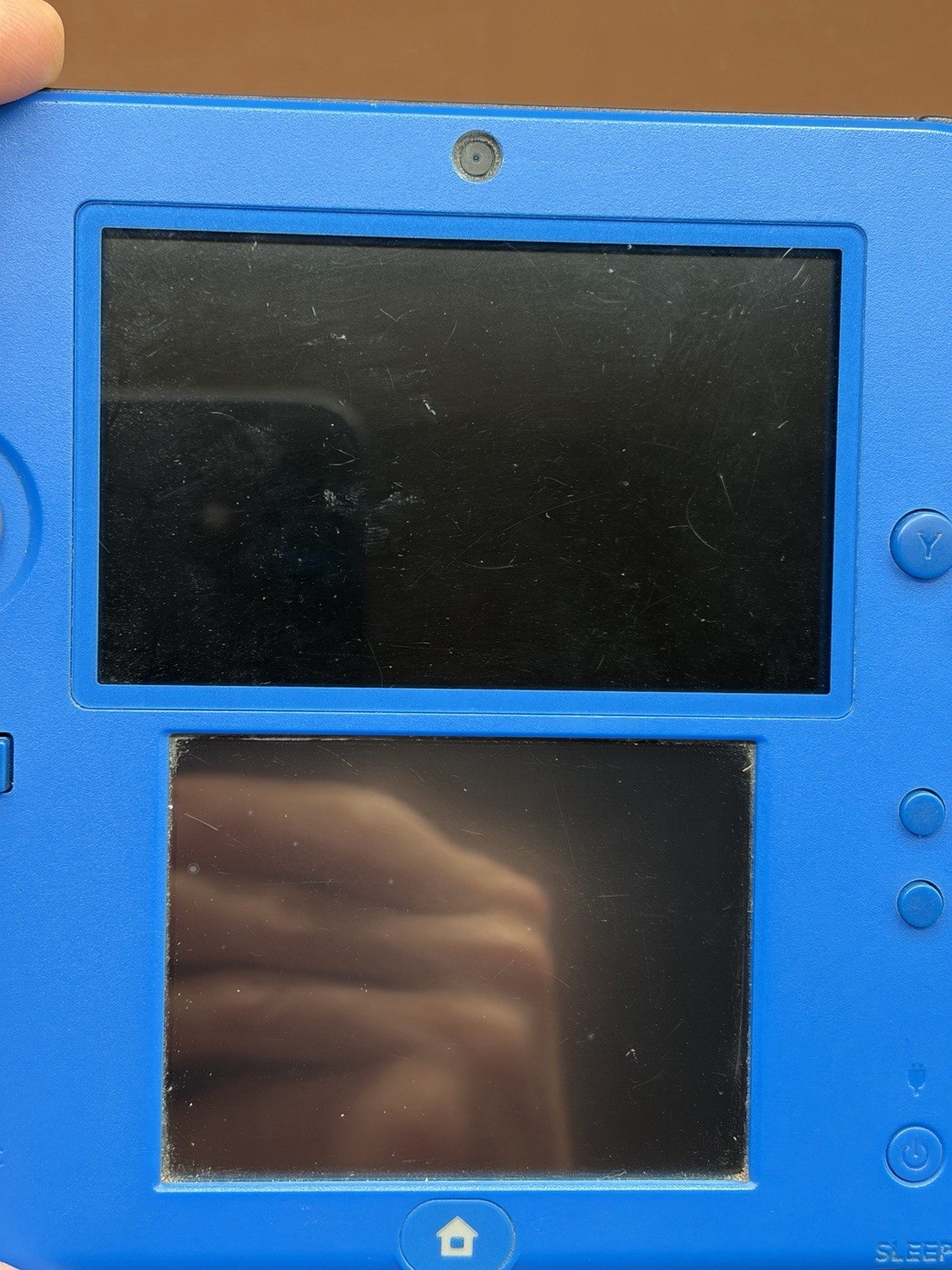 Electric Blue Nintendo 2DS Console FTR-001 + 4Gb Card + Charger + Game *Tested*