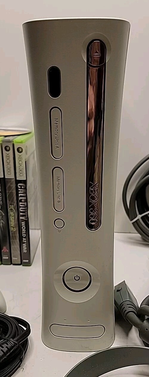 Microsoft Xbox 360 60GB HD Console, 2 Controllers & 8 Games + More.