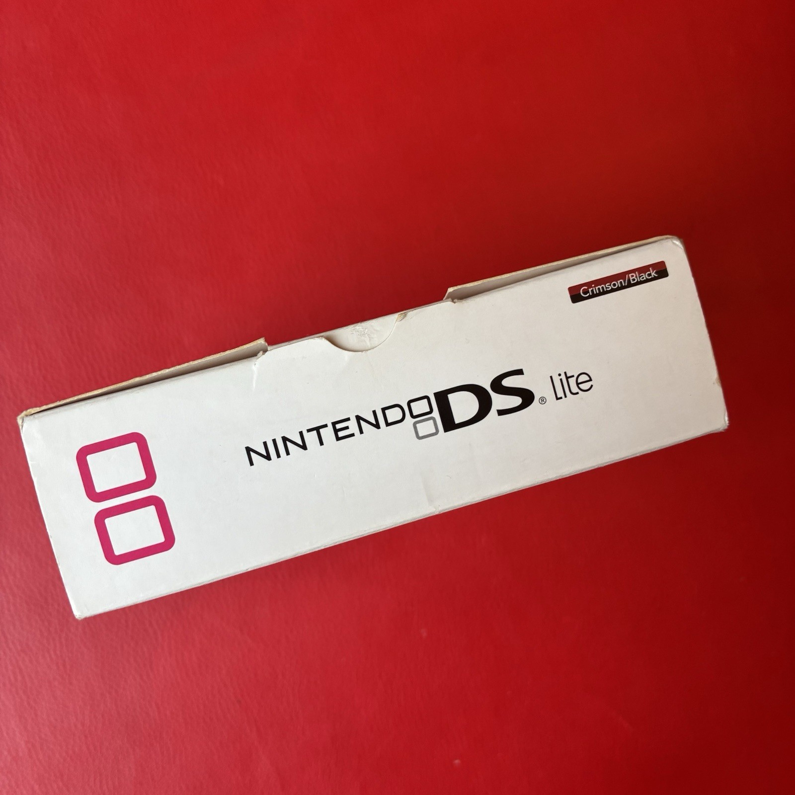 Nintendo DS Lite (Crimson Red/Black) CIB – Complete In Box w/ New Super Mario DS