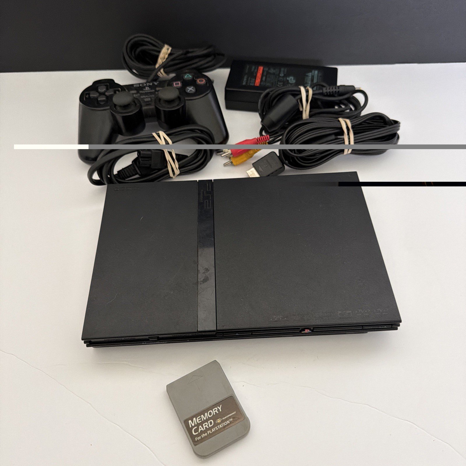 Sony PlayStation 2 PS2 Slim – SCPH-70012 – Console,controller & Cords – Tested