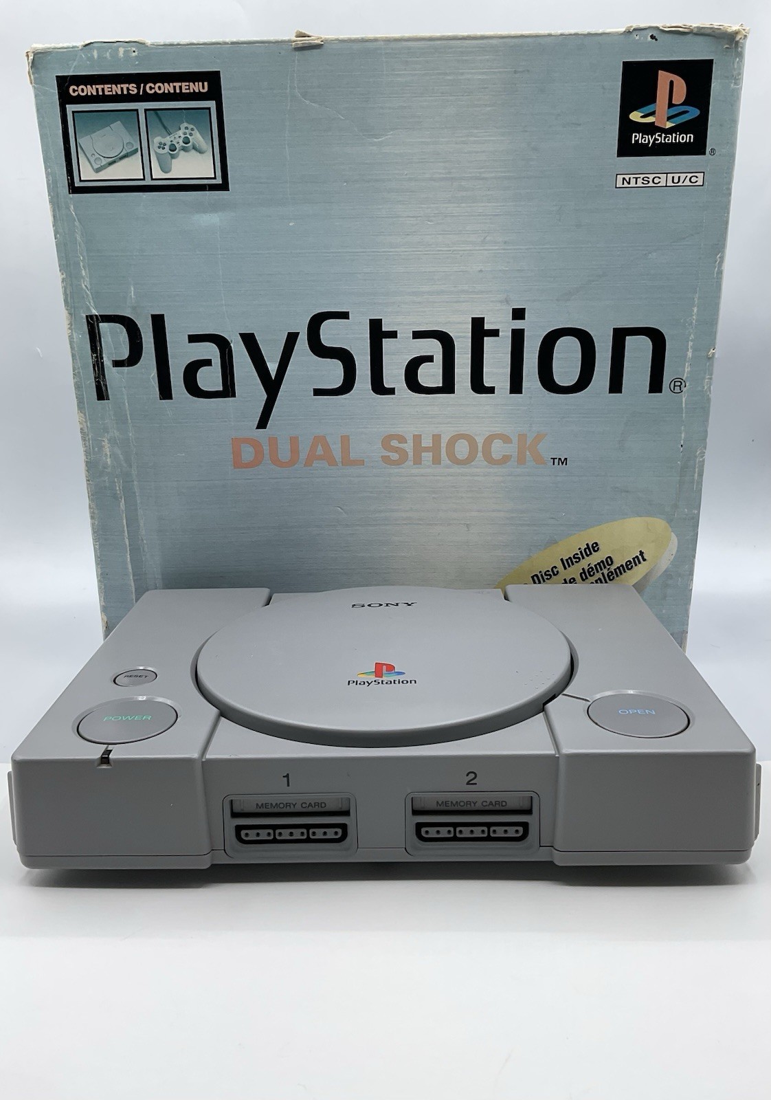 Sony Playstation 1 Dual Shock SCPH-7501 Console CIB Works Great W/ 2 Controllers