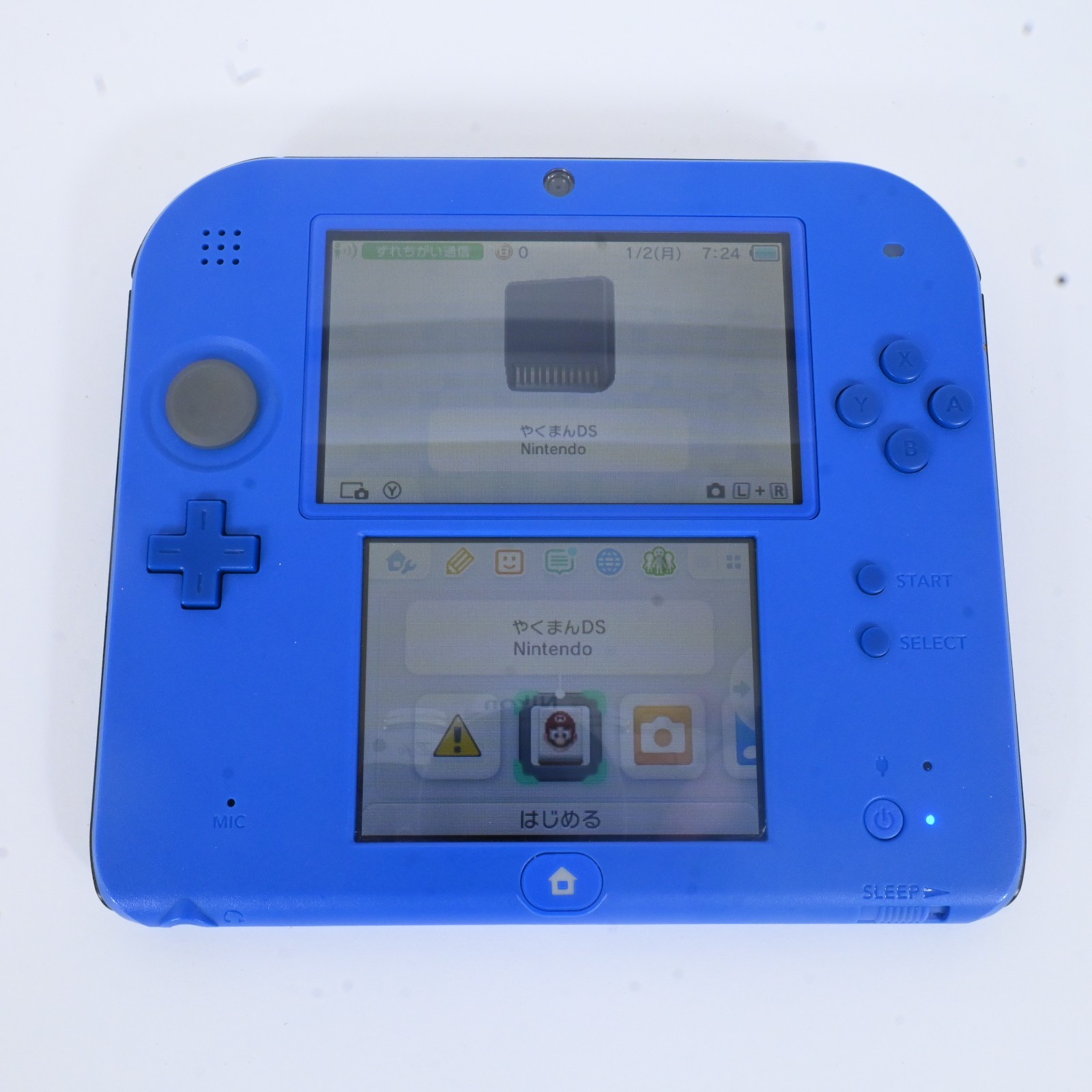 Nintendo 2DS Blue Console FTR-001 Boxed Tested w/ Mahjong DS NTSC-J