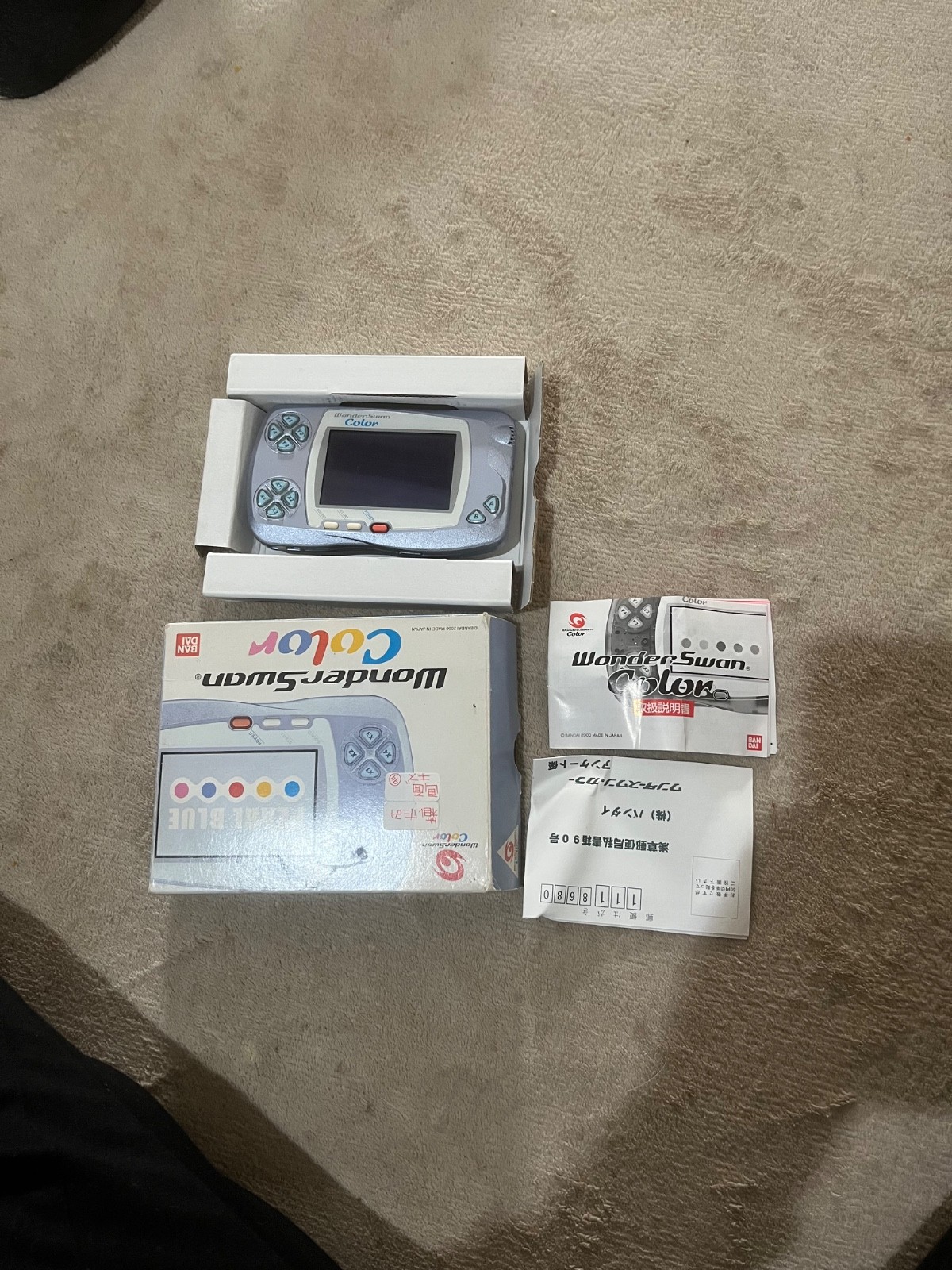 AUS SELLER WonderSwan Clear Blue Console Model with Naruto and One Piece