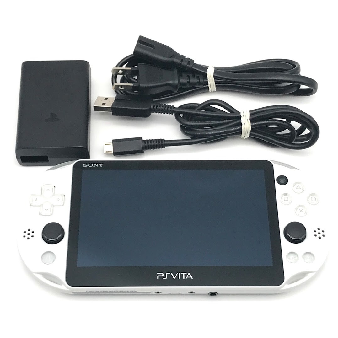 SONY PS Vita Glacier White PCH-2000 Slim LCD Wi-Fi w/ Charger “Mint”