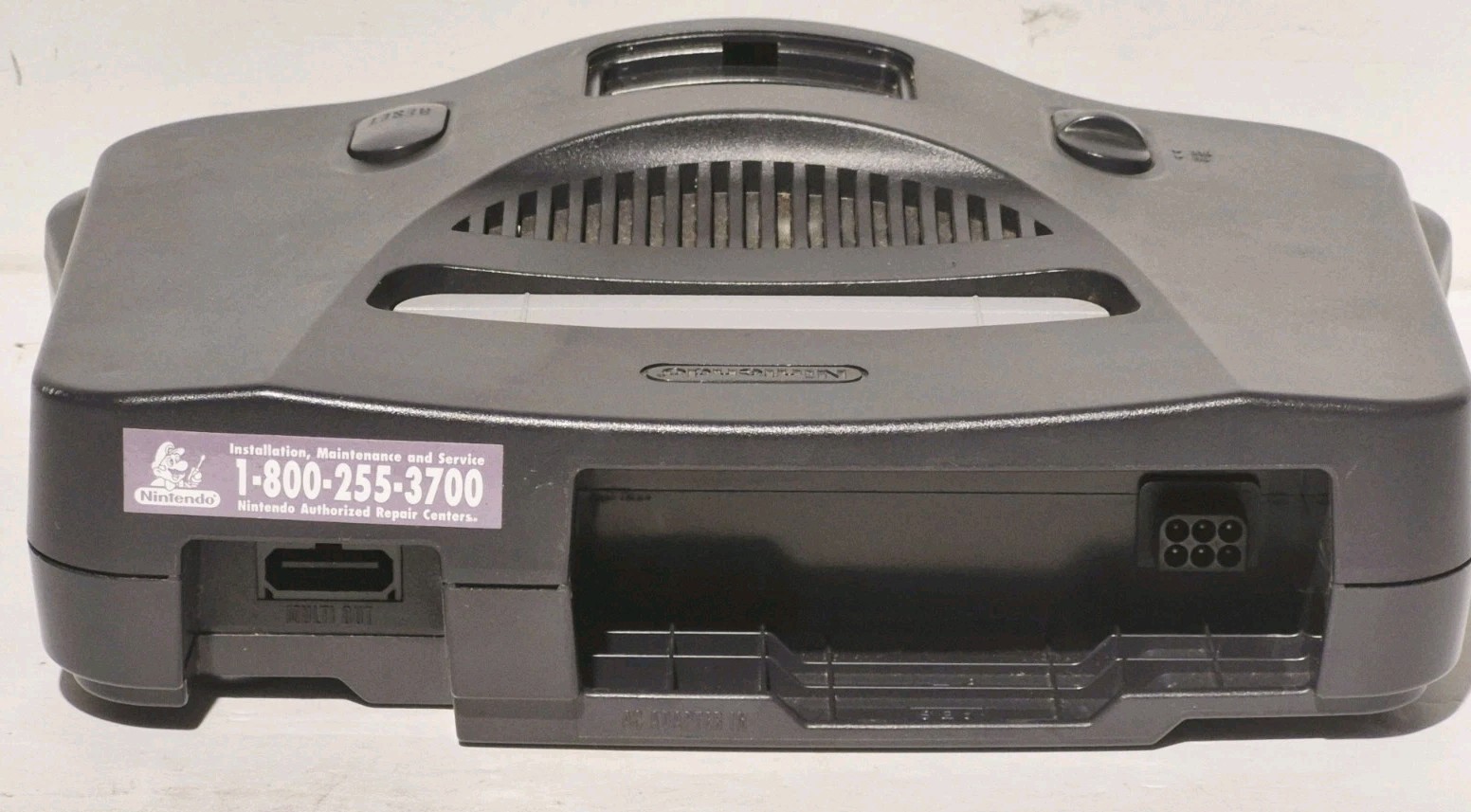NINTENDO 64 N64 GRAY CONSOLE NUS-001 CONSOLE ONLY ~ NO JUMP PAK~ TESTED WORKING