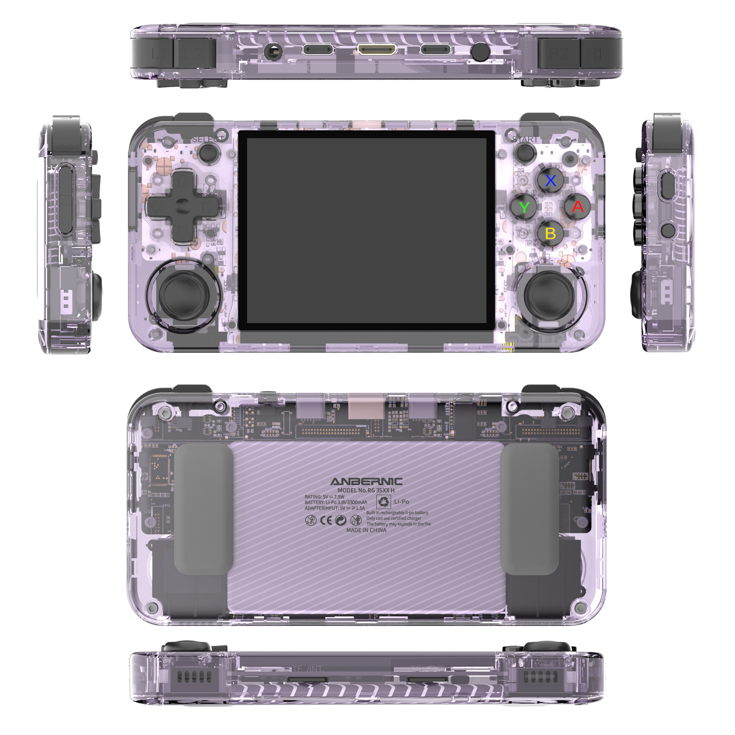 New Anbernic RG35XX H Retro Handheld Game Console 64GB Linux System