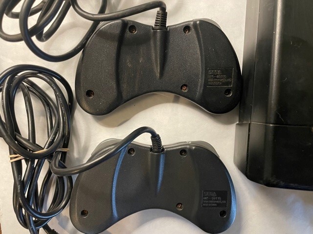 SEGA Saturn Black CONSOLE 2 CONTROLS POWER CORD, RF UNIT (AV) AUTHENTIC OEM