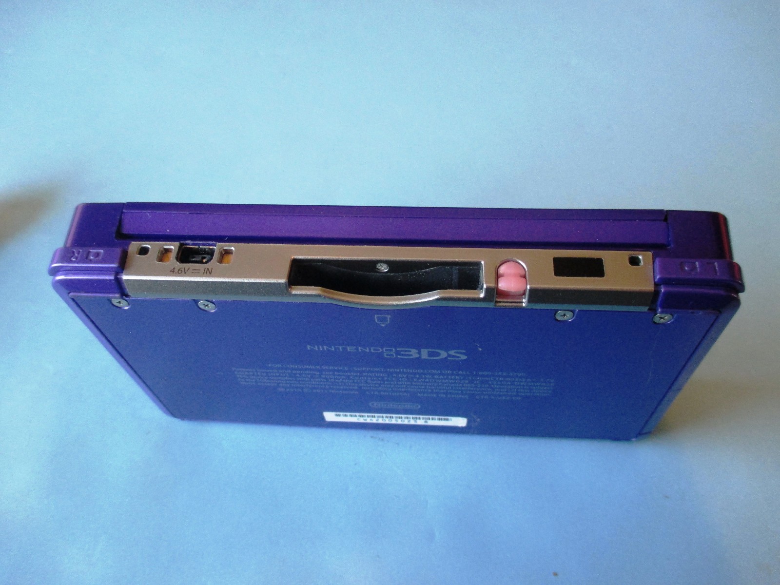 Nintendo 3DS Midnight Purple System w/Charger FREE Shipping!