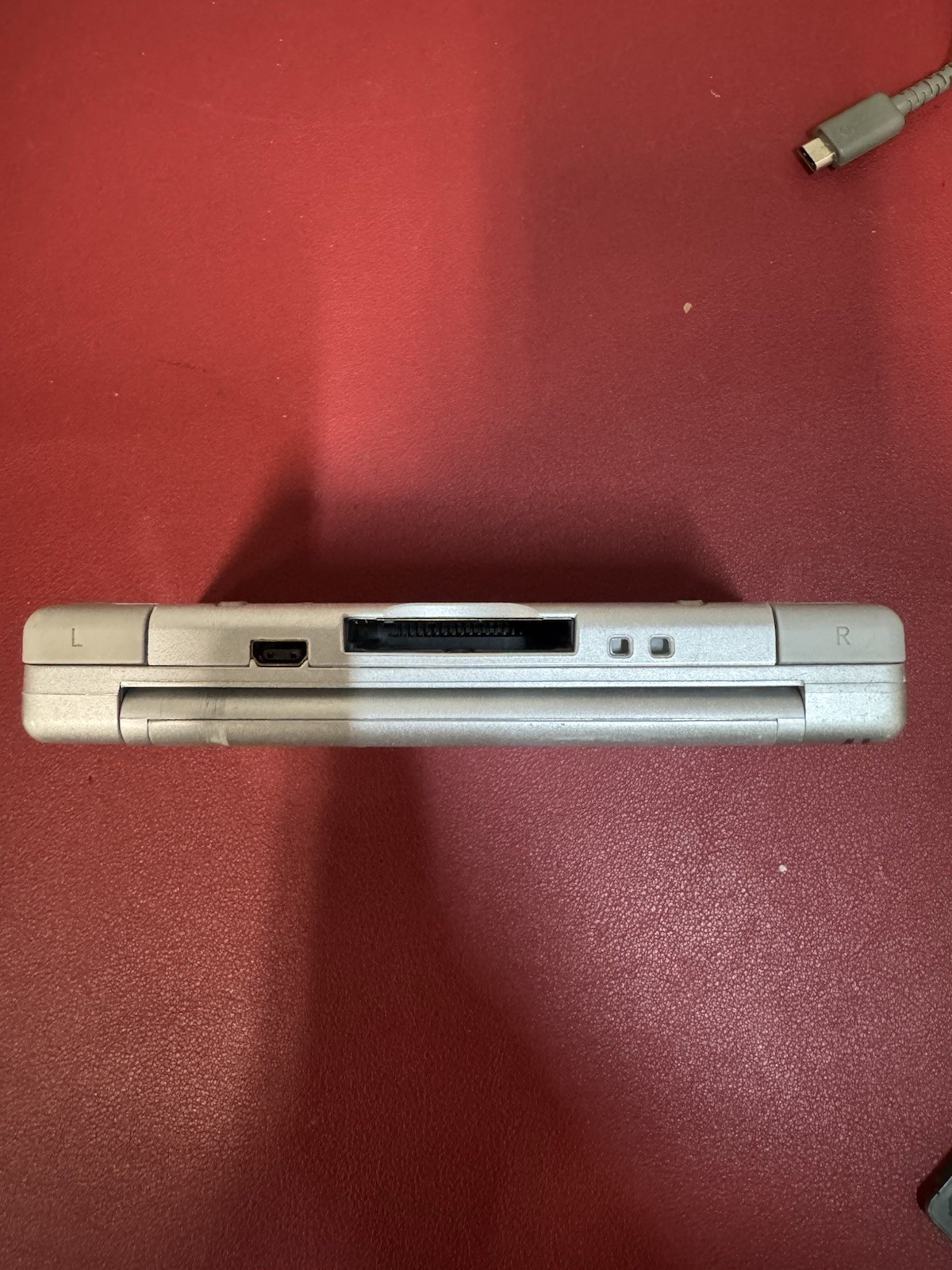 Nintendo DS Lite Console USG-001 with charger Gloss Silver 2 Games