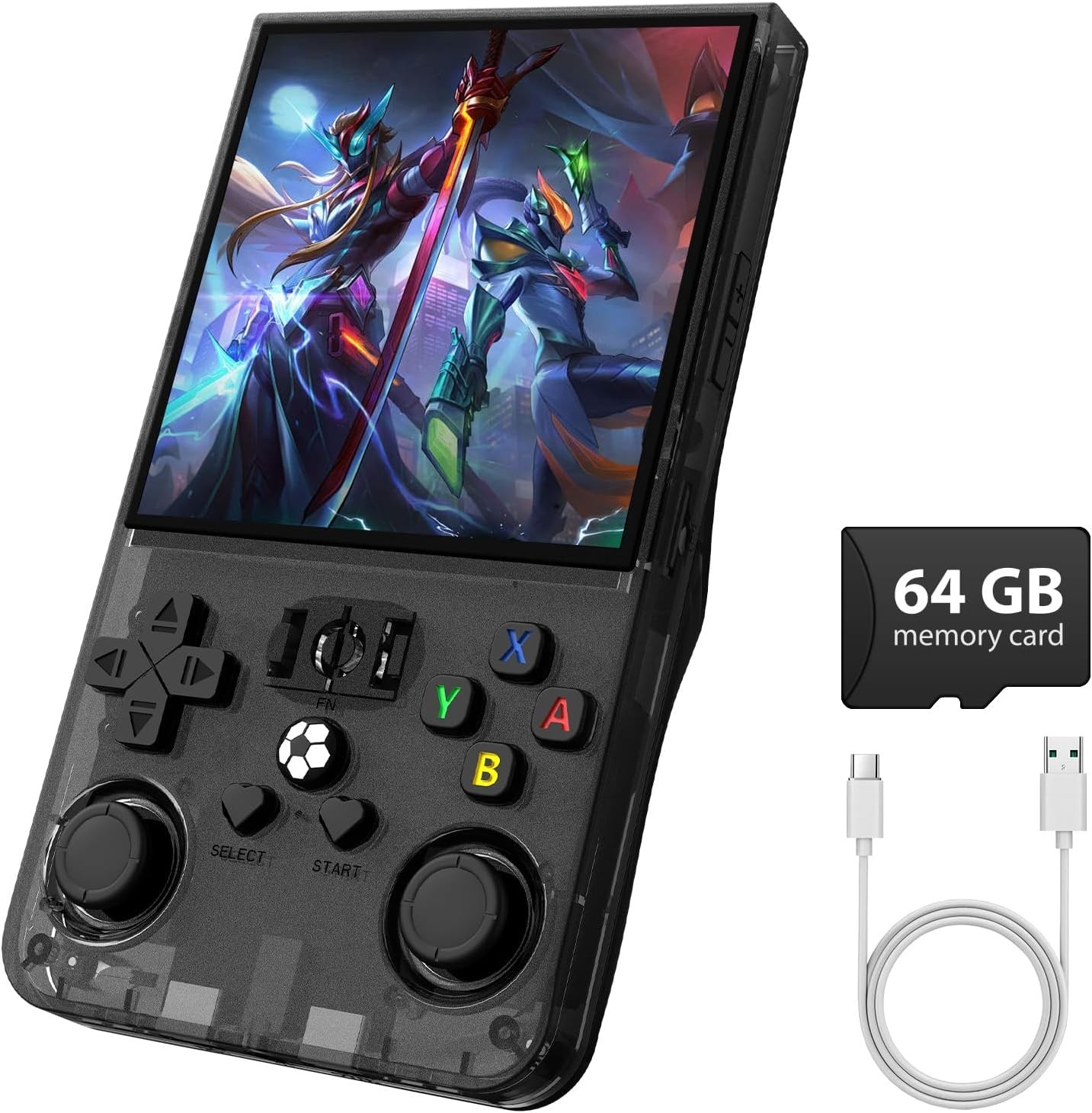 Portable Retro Gaming Console with 4-Inch HD Screen & Expandable 64GB Memory