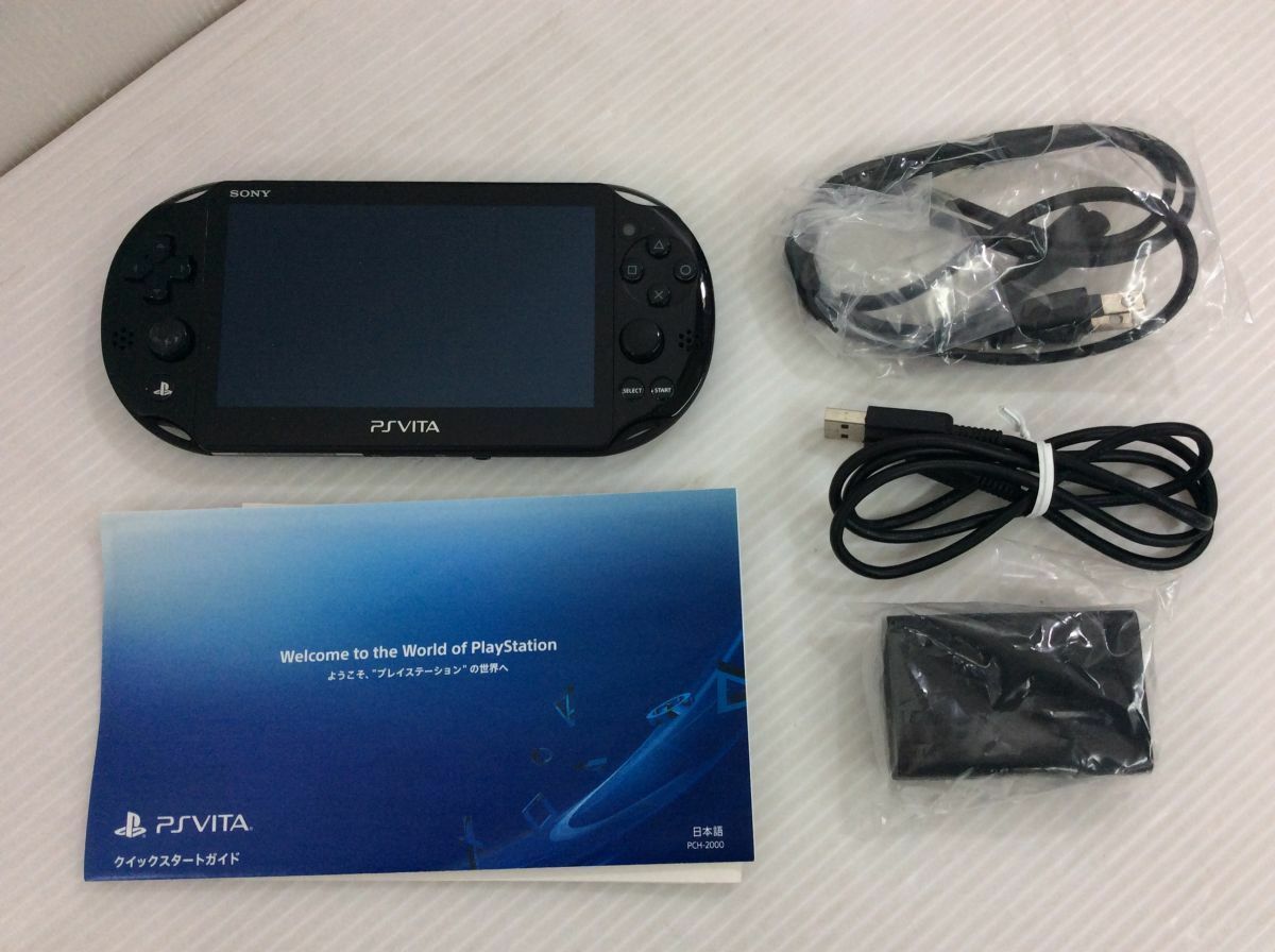 Sony PlayStation PS Vita PCH-2000 ZA11 Black Console Wi-Fi model Japan game FS