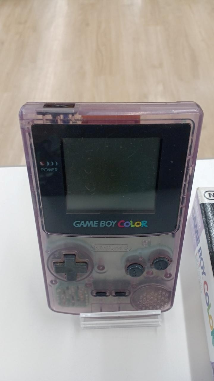Nintendo Game Boy Color CGB-001 Clear Purple with Box and Manual A2496