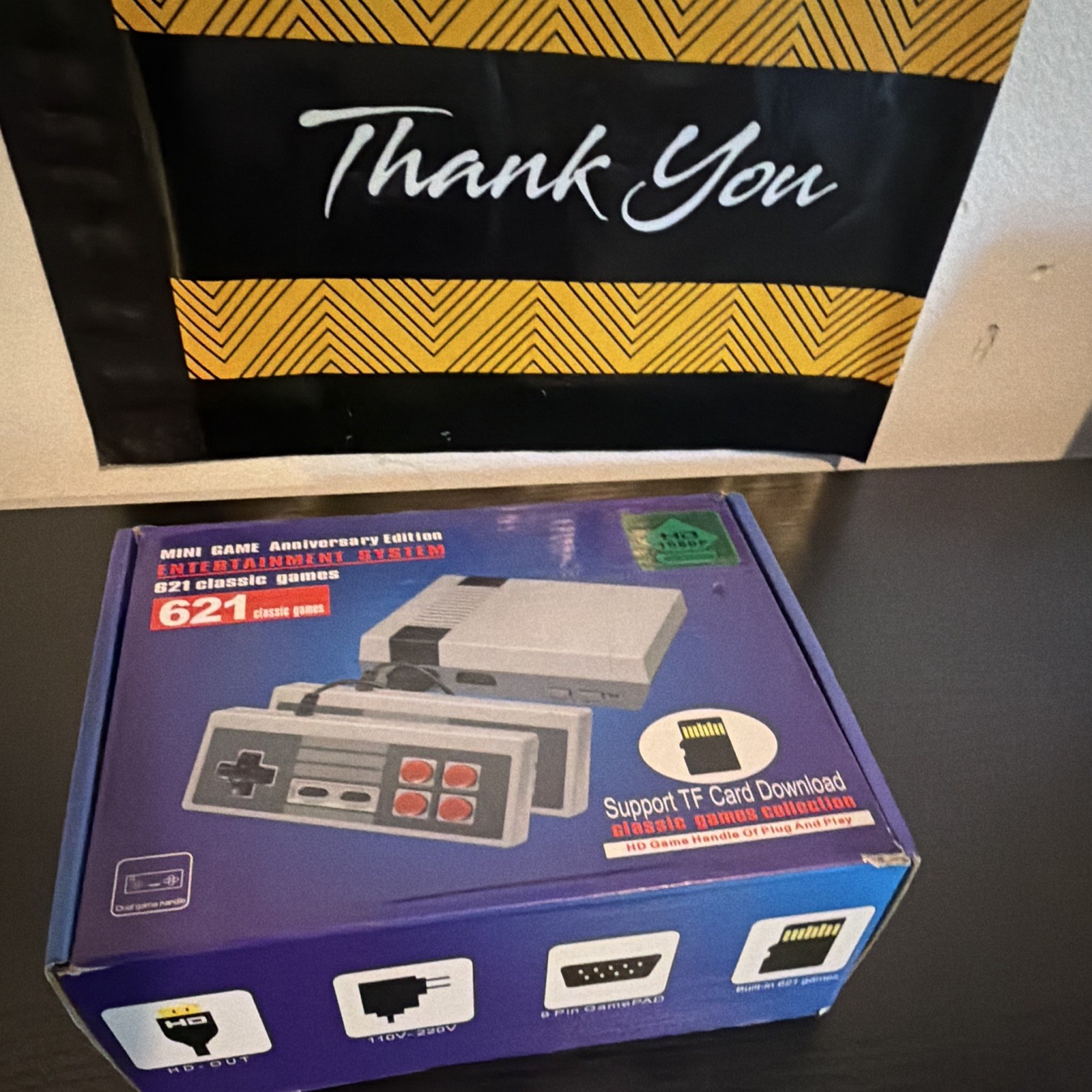 Mini Game Anniversary Edition 621-in-1 HDMI Console, TF Card Slot, Gray