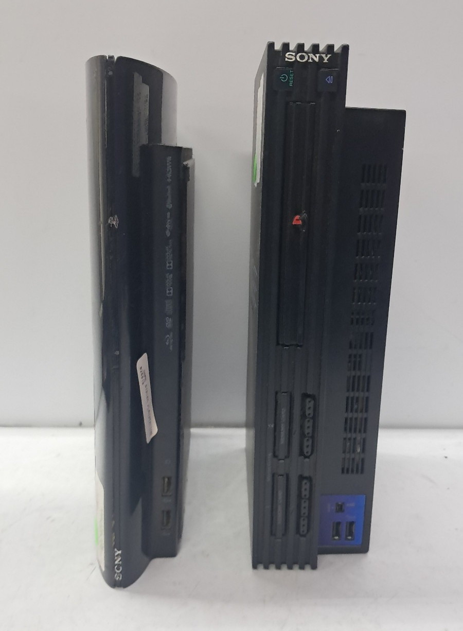Sony PS3 super slim CECH-4201A and ps2 SCPH-39001 (Lot of 2 For Parts/Repair)