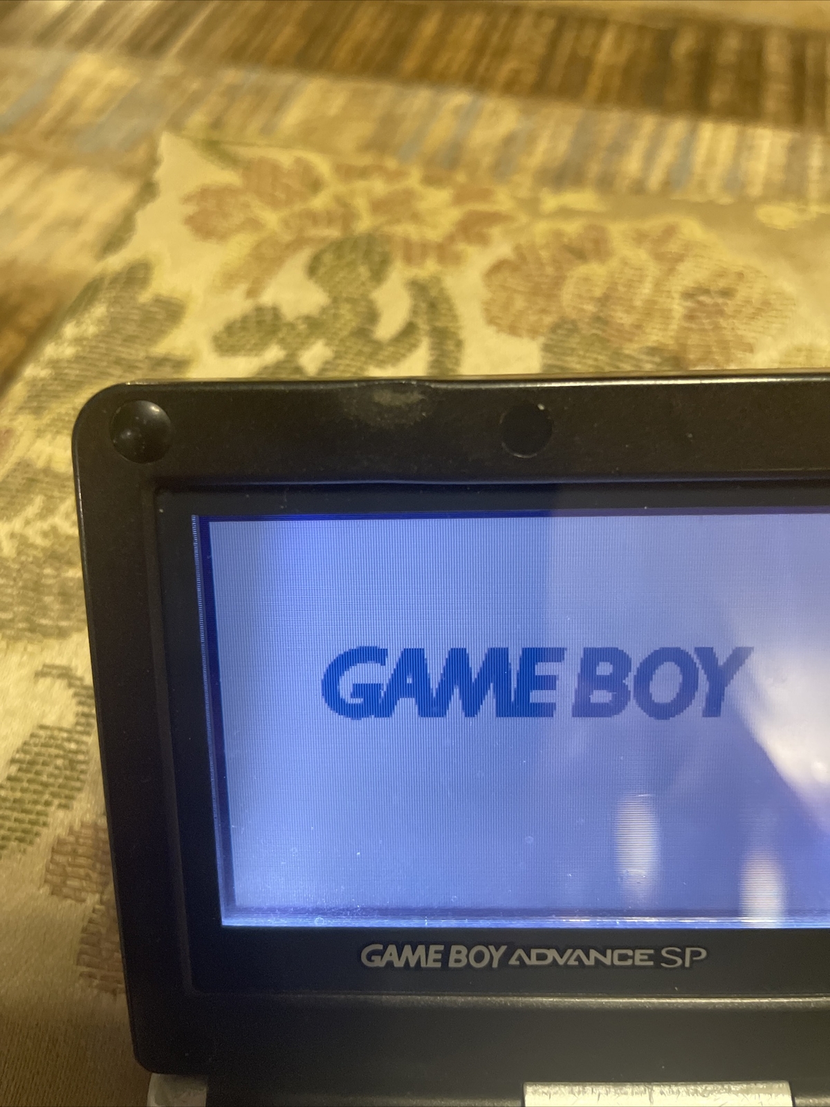 Nintendo GameBoy Advance SP Console Silver/black, Charger & Pouch AGS-001 Tested