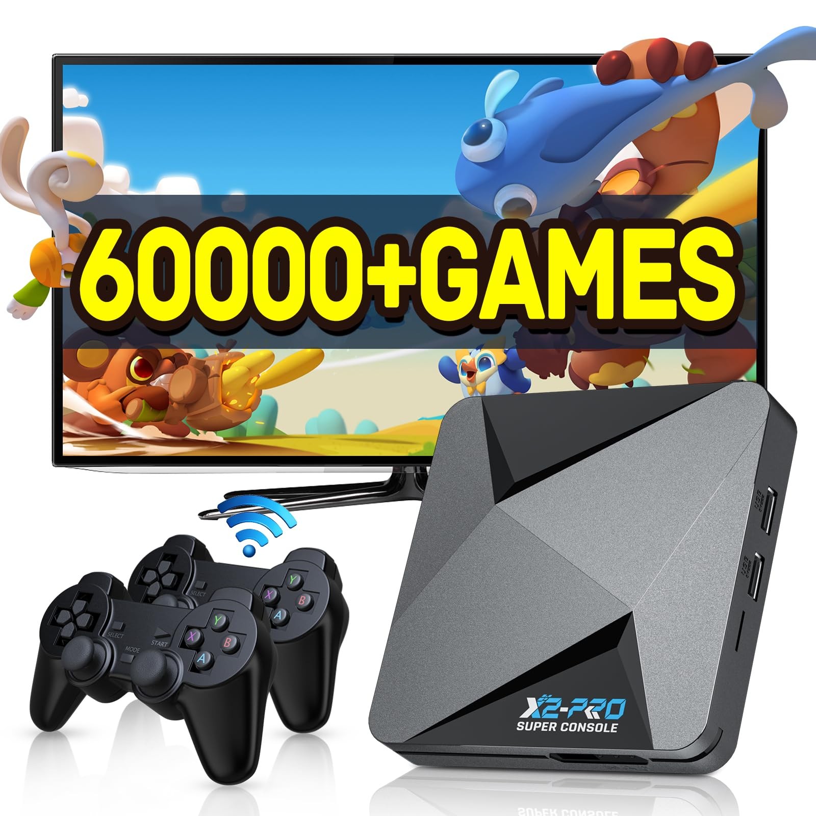 Kinhank Super Console X2 Pro Built-in 60,000+ Classic Games,Retro Video Conso…