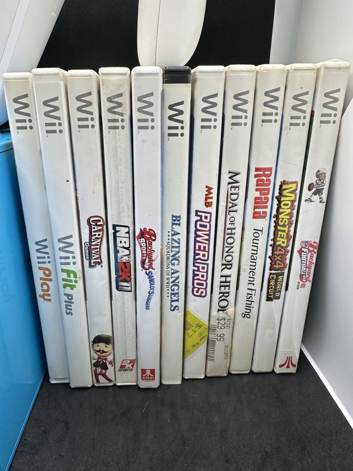 🔥Nintendo Wii Blue Console Bundle 12 Games Skylanders Giants MotionPlus Wii Zap