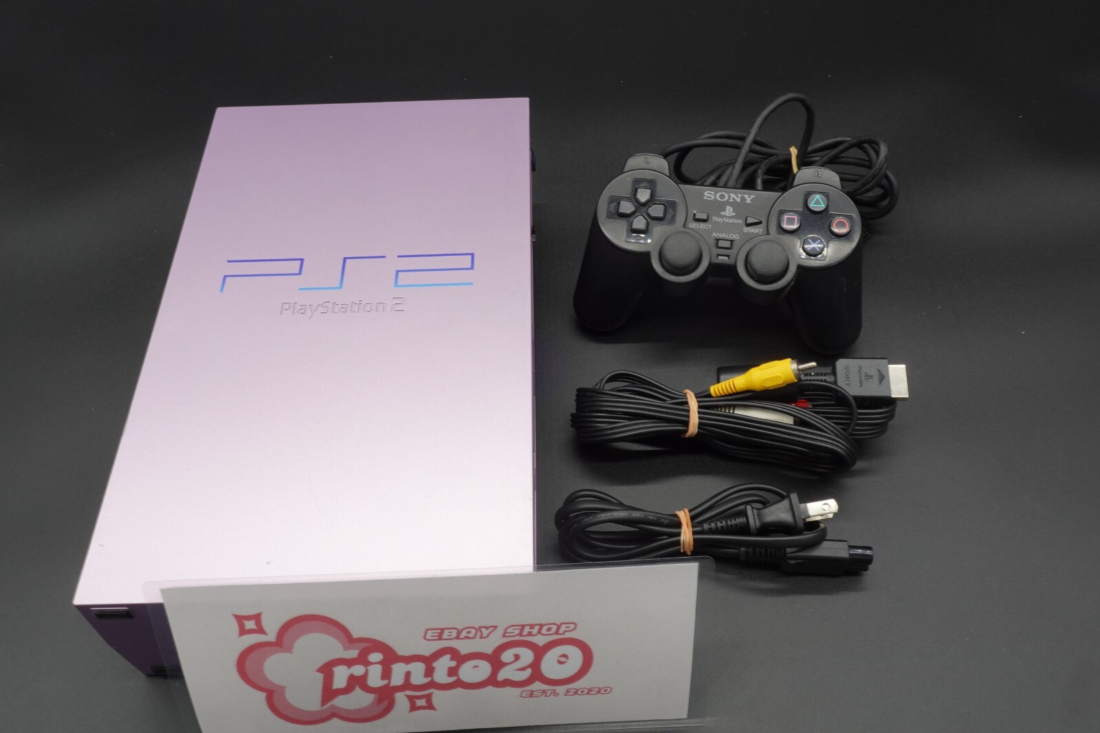 Sony PlayStation2 PS2 Console Controller Cable Sakura Pink SCPH-50000 SA Used