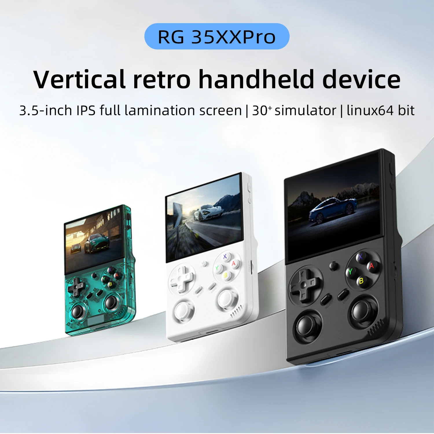 RG 35XXPRO 3.5” IPS Screen Video Game Console Linux Built-in 64G Gifts