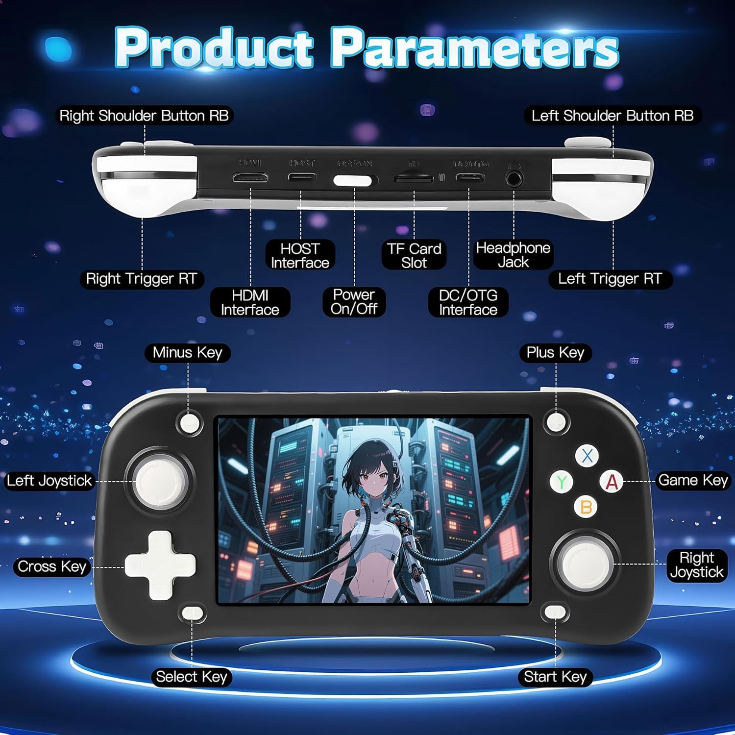XF43 Retro Handheld Game Console – 4.3″ IPS Screen, 3000mAh Battery 64-256GB