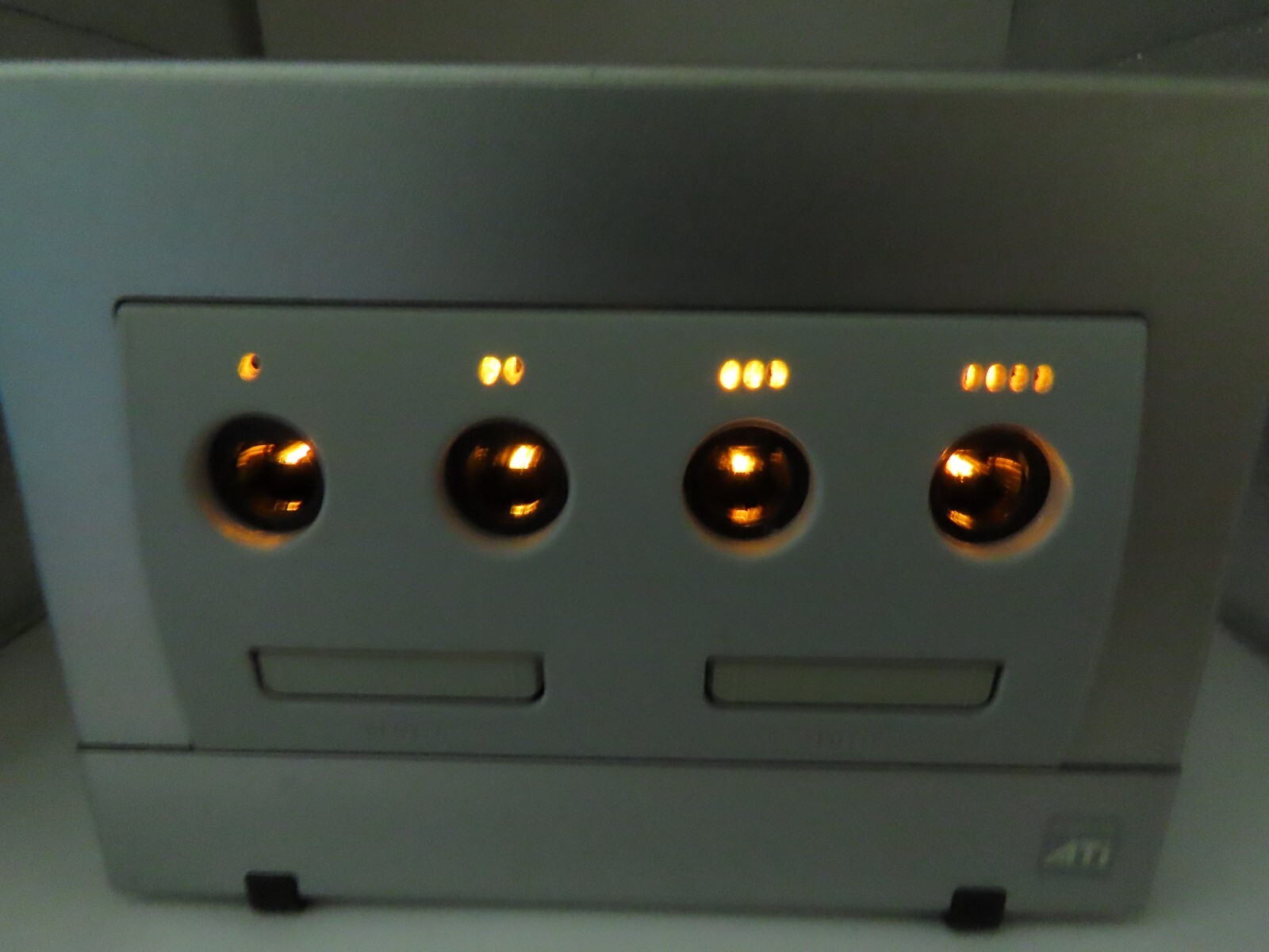 Nintendo GameCube YELLOW LED Light Mod Modification Controller Port w/ new batt