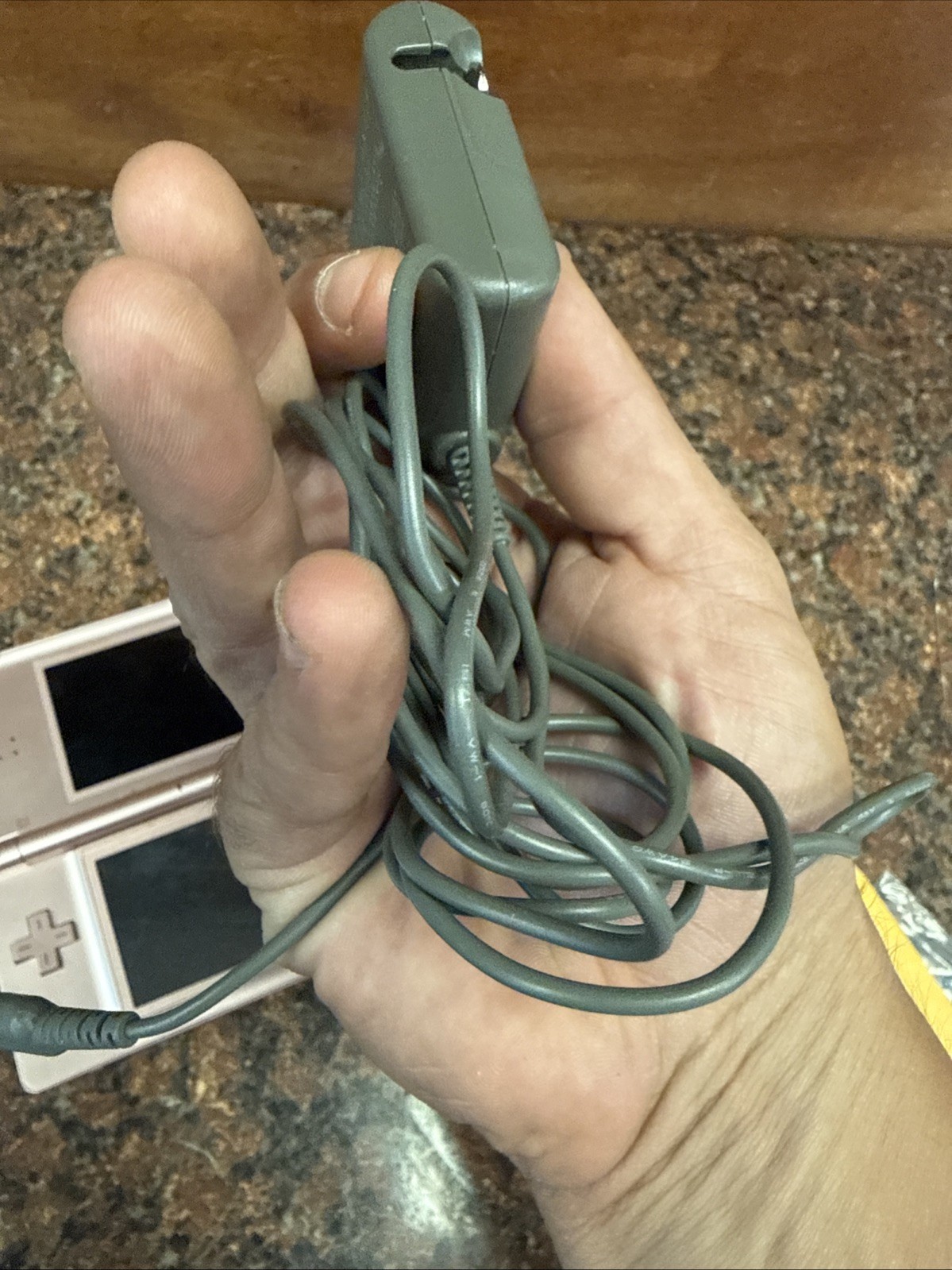 Nintendo DS Lite Console Rose Pink Bad Hinge/ Powers ON A7