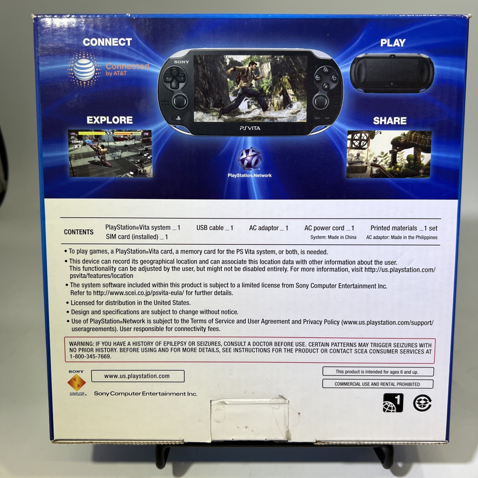 Sony PlayStation Vita PsVita 3G/Wi-Fi Handheld Console First Edition Bundle #ML